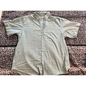 Men'sLight Blue Haggas Button Down T Shirt Size L